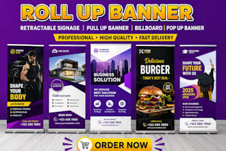 rollup banner design retractable banner signage banner billboard pop up banner