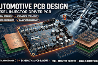 design automotive diesel injector driver pcb, schematic and altium layout