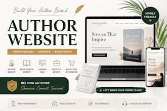 design author website, ebook website, portfolio website, book author website