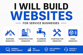design a professional website for roofers, contractors, plumbers, hvac businesse