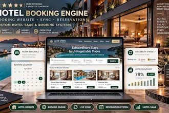build hotel booking website booking engine sync, reservation system, hotel saas