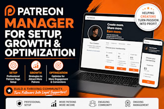 set up, optimize, and manage your patreon page