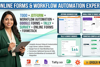 do jotform workflow automation googleform tally survey online forms formstack