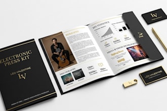 create a professional flyer design or epk media kit