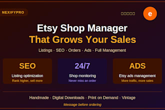 manage your etsy shop and optimize listings for sales growth