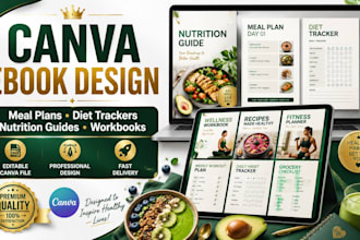 design canva ebook for nutrition coaches meal plans and diet trackers
