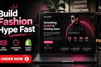 design shopify coming soon page for clothing website streetwear fashion store