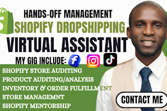 be your shopify virtual assistant shopify dropshipping mentor shopify manager