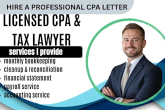 write US CPA letter, comfort letter, income verification and financial state