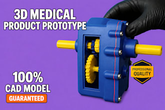 do medical device, 3d medical product prototype with cad modeling in fusion 360