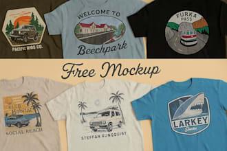 design vintage outdoor and retro t shirt illustrations