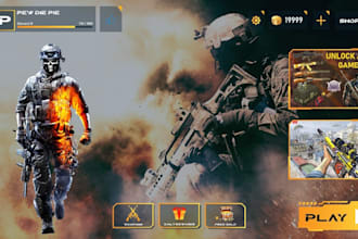 design game UI UX, hud, menus, animation for unreal engine or unity game