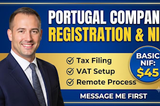 do portugal company registration, nif and eu vat tax filing fast