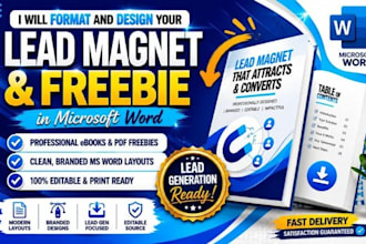 format and design your lead magnet or freebie in microsoft word