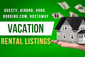 setup your airbnb, vrbo, guesty, vacation rental listing, vacation rental