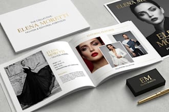 design artist or model portfolio, poster, kit, epk