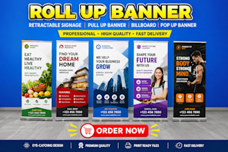 rollup banner signage design pullup banner billboard window display