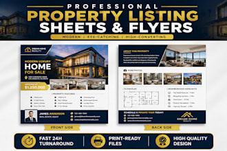 design real estate flyers or listing sheets