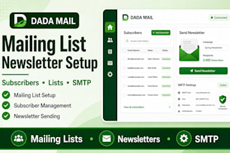 setup dada mail mailing list newsletter SMTP