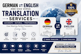 translate texts  french into german and german into french