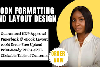 do book formatting and layout design for paperback and amazon KDP ebook