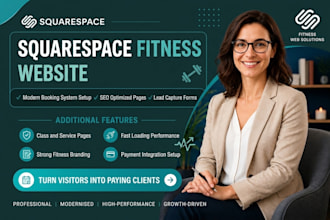 design squarespace fitness studio gym yoga website aba therapy coaching website