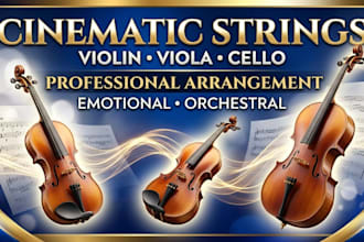 create professional violin cello and cinematic string arrangements for your song