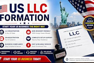 register your US llc, get ein, and provide complete business setup support