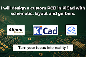 design a custom pcb in kicad with schematic, layout and gerbers