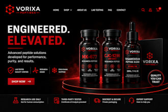 build peptide website research peptide website store woocommerce peptide website