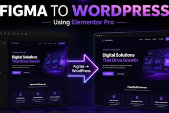convert figma to wordpress website using elementor pro