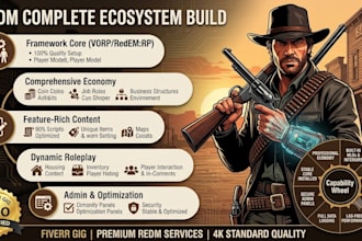 develop redm server with the best framework, redm premium scripts, redm server