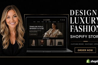 design luxury shopify clothing store, design fashion shopify website redesign