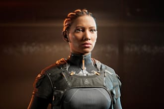 do realistic cyberpunk character, metaverse avatar, 3d game character and nft
