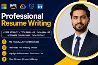 write IT, cyber security, tech sales, faang software data engineering resume