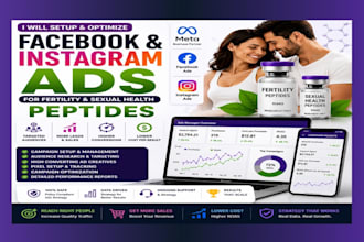 setup optimize peptides facebook ads ig ads for fertility sexual health peptides