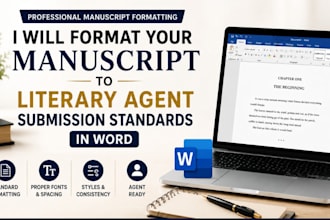 format your manuscript to literary agent submission standards in word