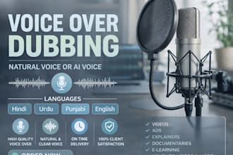 voice over and dubbing hindi urdu panjabi recording