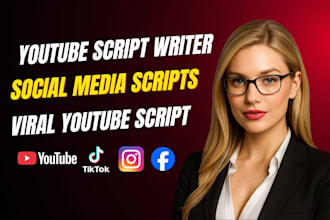 be script writer for youtube video script writing