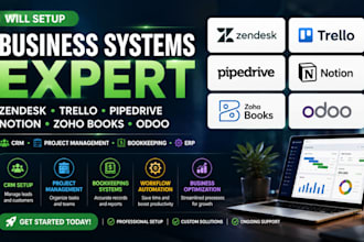 setup zendesk trello pipedrive notion CRM zoho clio odoo CRM automation workflow
