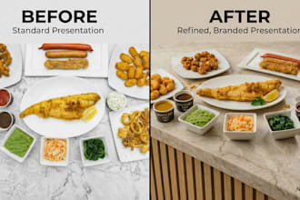 enhance blurry restaurant food photos into professional menu images