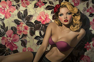 draw a sexy pinup or nsfw cartoon illustration HQ