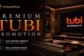 do organic tubi promotion, boost tubi movie, increase tubi viewers and ranking