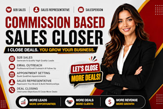 commission based sales closer sales representative b2b sales salesperson