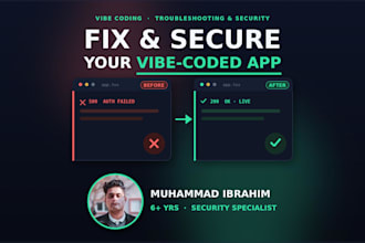 fix bugs and make your vibe coded app production ready
