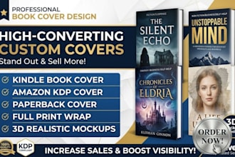 design professional KDP book cover, kindle book cover, and paperback cover