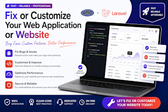 fix or customize your web application or website