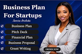 write a professional business plan for startups, investors and sba loans