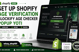 set up shopify age verification blockify age checker popup yoti for vape alcohol