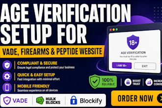set up age verification popup age checker hulk blockify for peptide website vape
